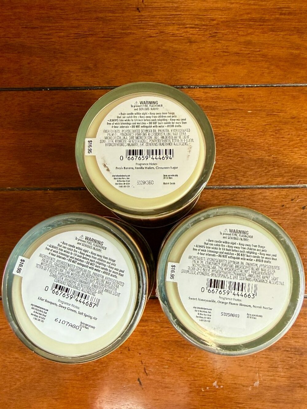NEW 3-Pc Single Wick Candles Bath & Body Works TRIO - Picture 3 of 3